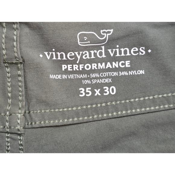 Vineyard Vines Performance Golf Pants Mens 35x30 Surplus Green Stretch 5 Pocket - Picture 4 of 8